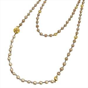 Chanel Long Pendant Necklace Metal Gold #222081C14B